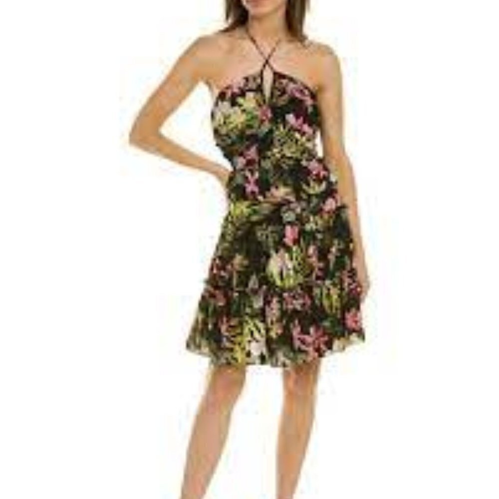 Nicole Miller Tiered Halter‎ Mini Dress Size 6 NWT